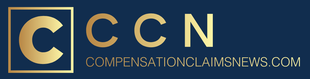 A logo for compensationclaimsnews.com is on a blue background